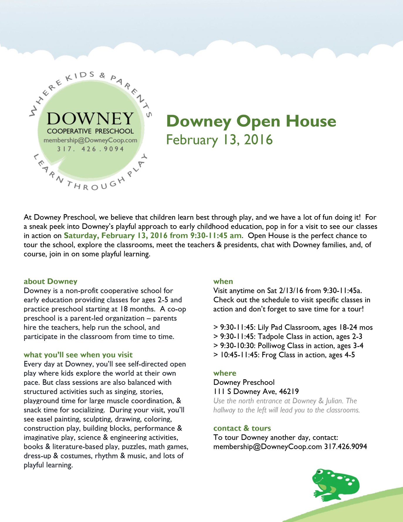 Open House 2-13-16